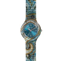 Armbanduhr Hip Hop Dame Paisley in Plastik HWU1242